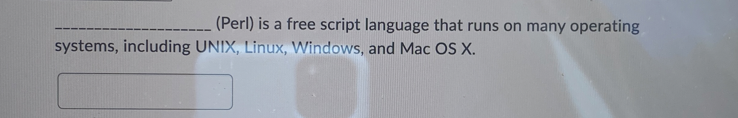 ( Perl ) is a free script language that runs on