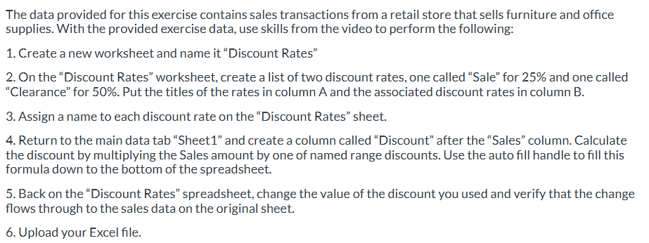 The data provided for this exercise contains