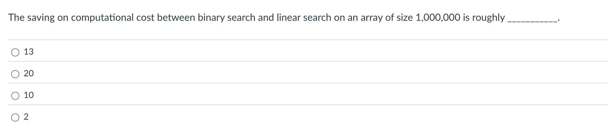 The saving on computational cost between binary