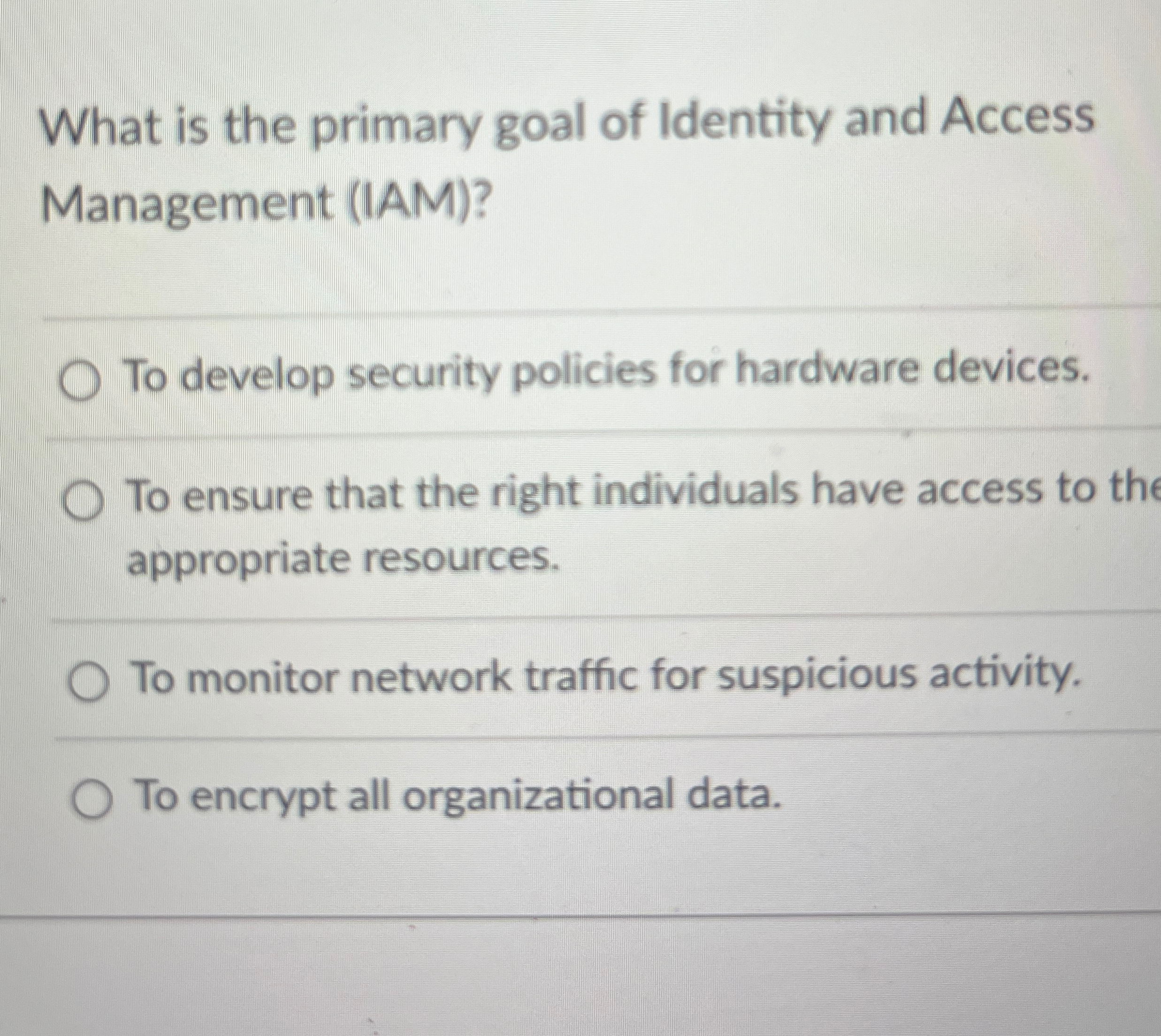 What is the primary goal of Identity and Access