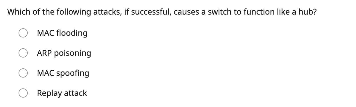 Which of the following attacks, if successful,