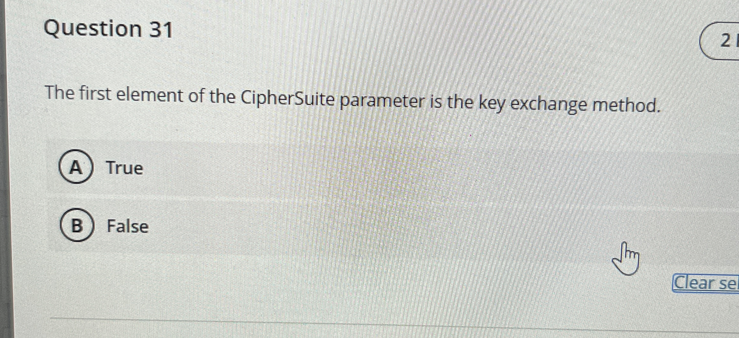 Question 3 1 2 The first element of the