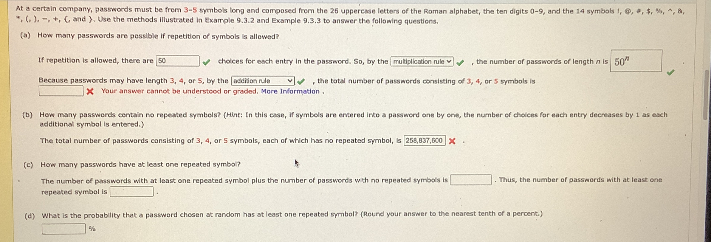 At a certain company, passwords must be from 3 -