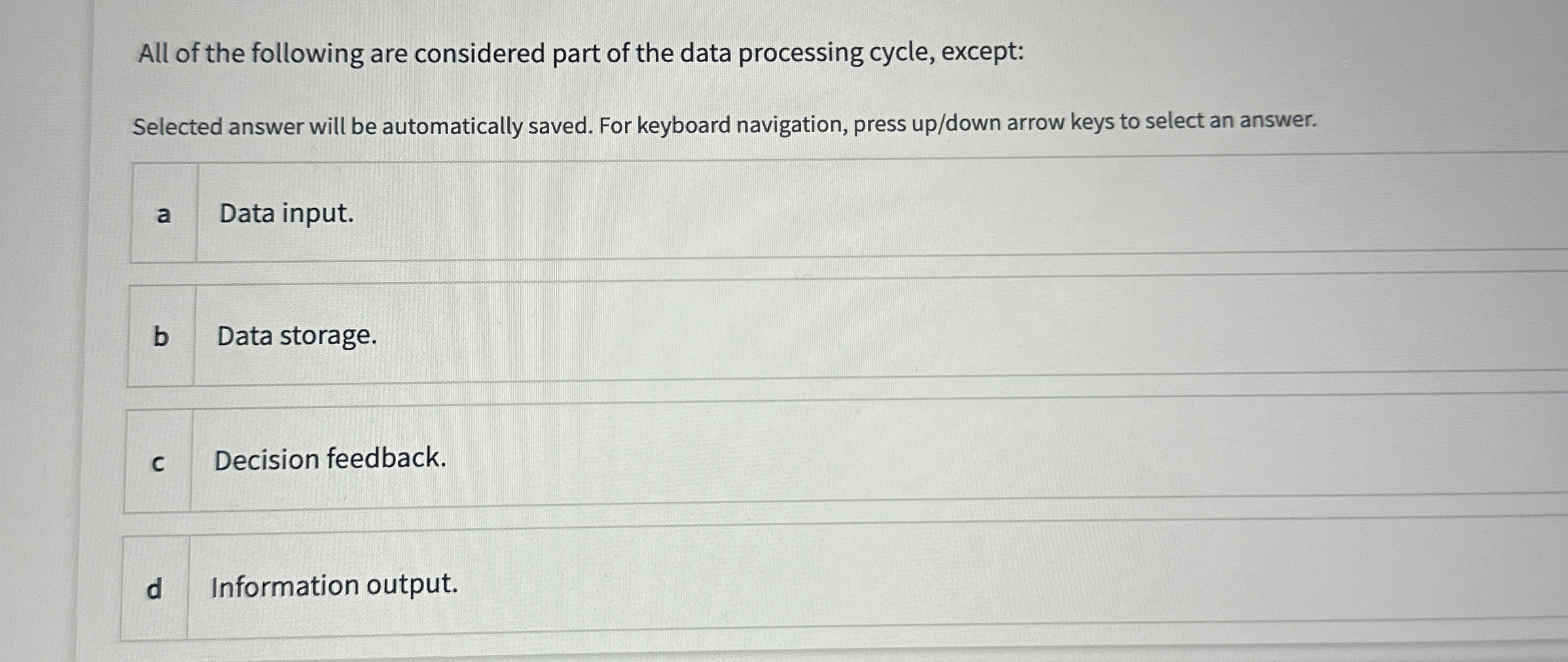 All of the following are considered part of the