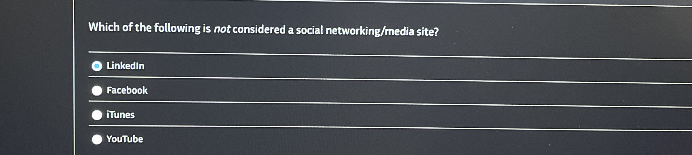 Which of the following is not considered a social