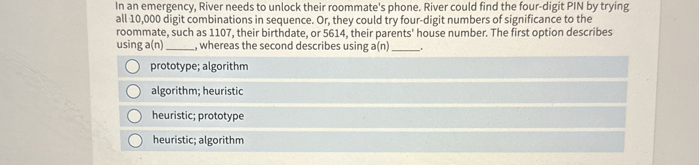 In an emergency, River needs to unlock their