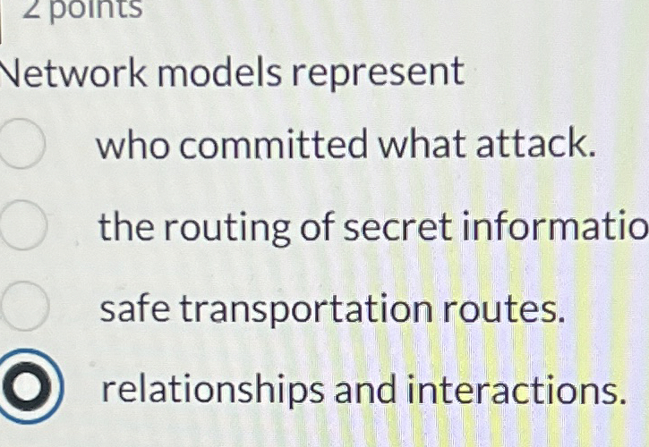 Network models represent who committed what