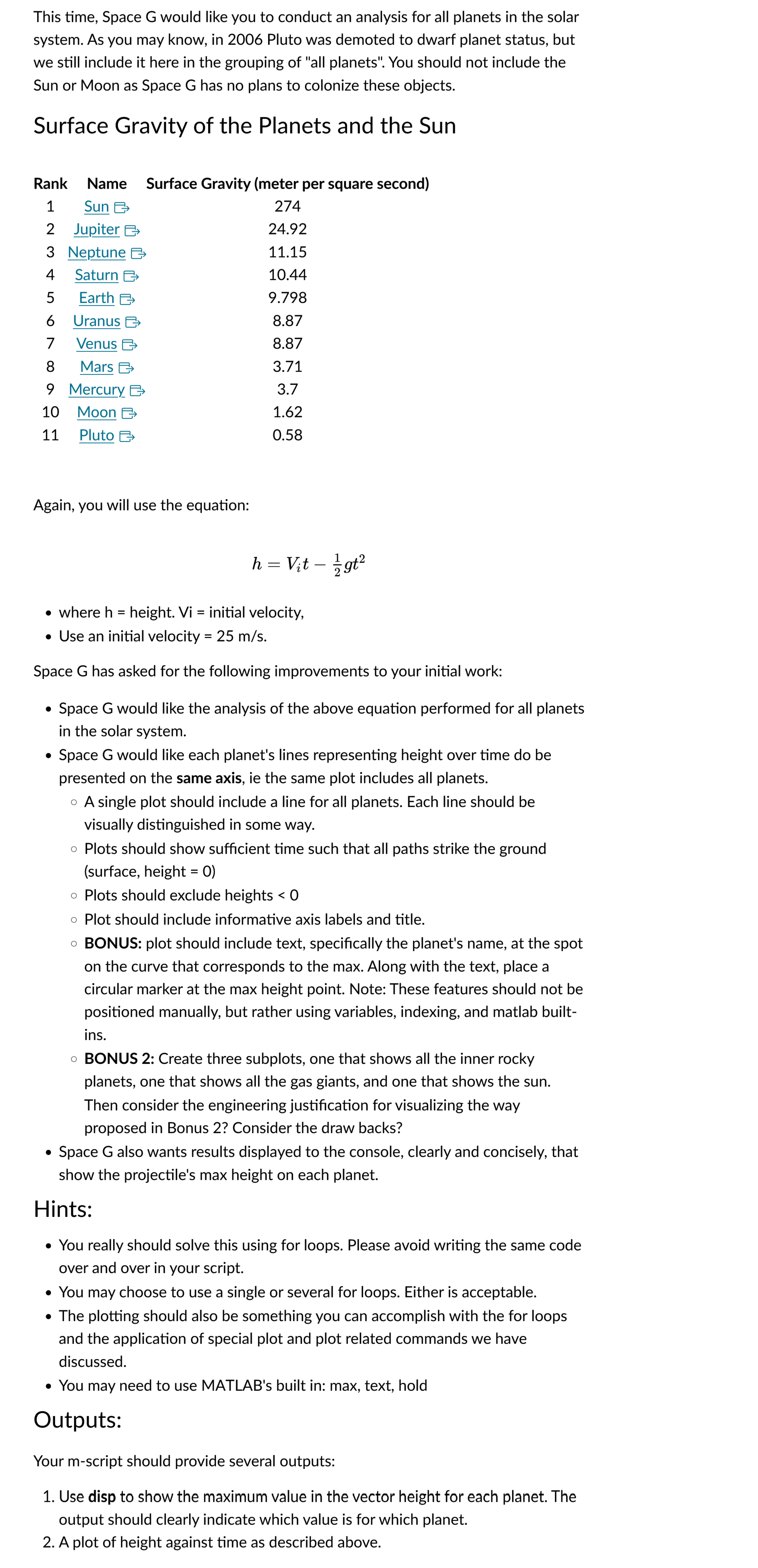 [ Using Matlab ] This time, Space G would like