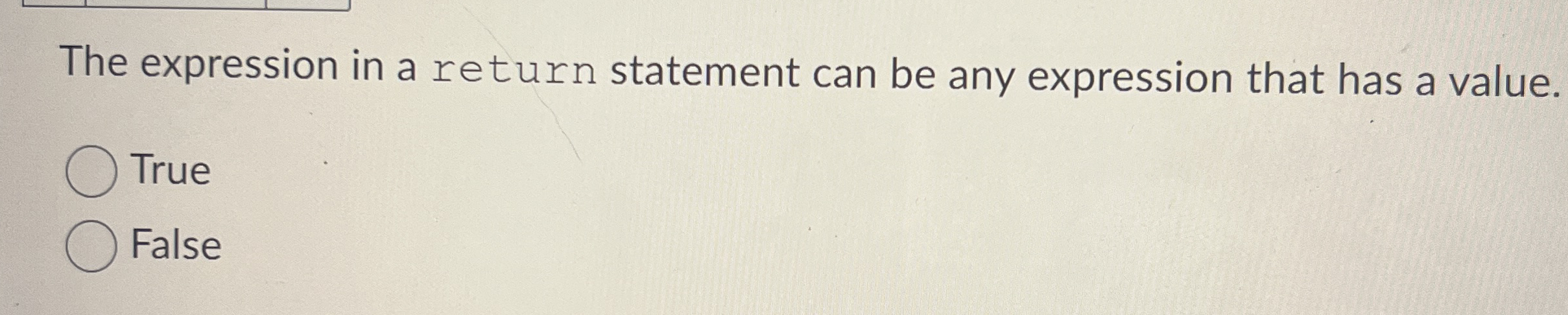 The expression in a return statement can be any