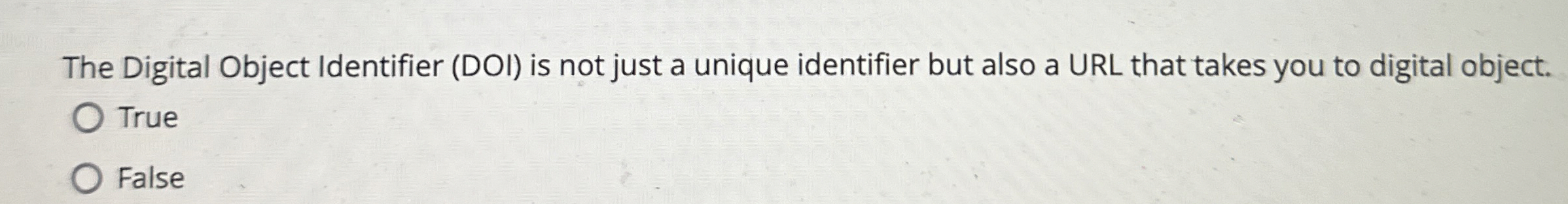 The Digital Object Identifier ( DOI ) is not just