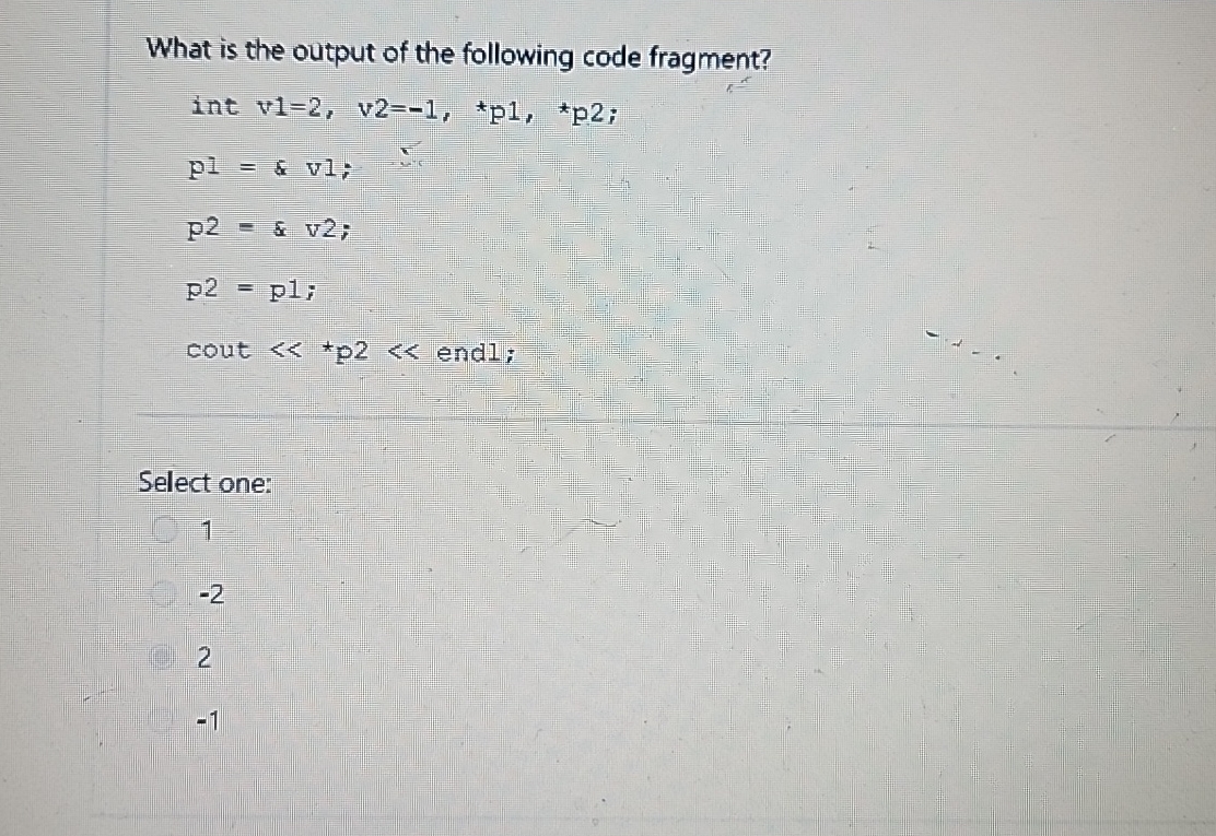 What is the output of the following code