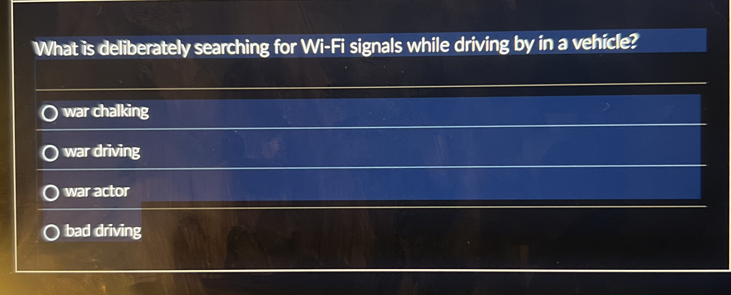 What is dellberately searching for Wi - Fi