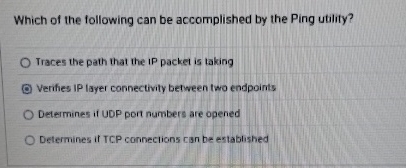 Which of the following can be accomplished by the