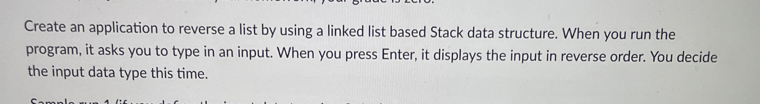 Create an application to reverse a list by using