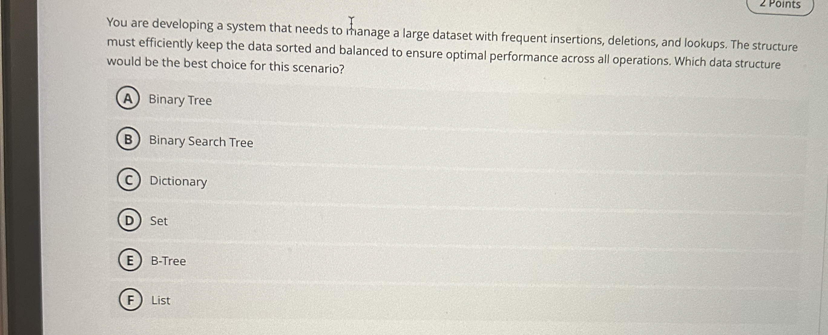 You are developing a system that needs to