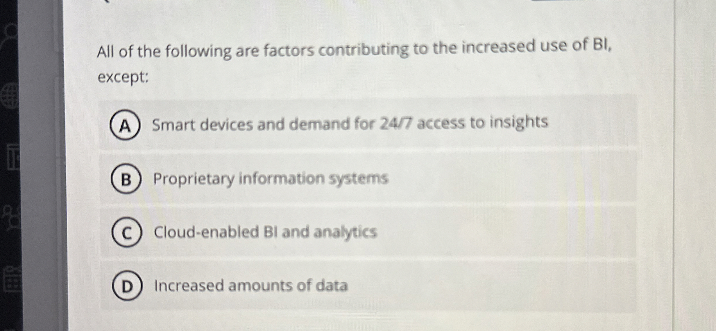 All of the following are factors contributing to