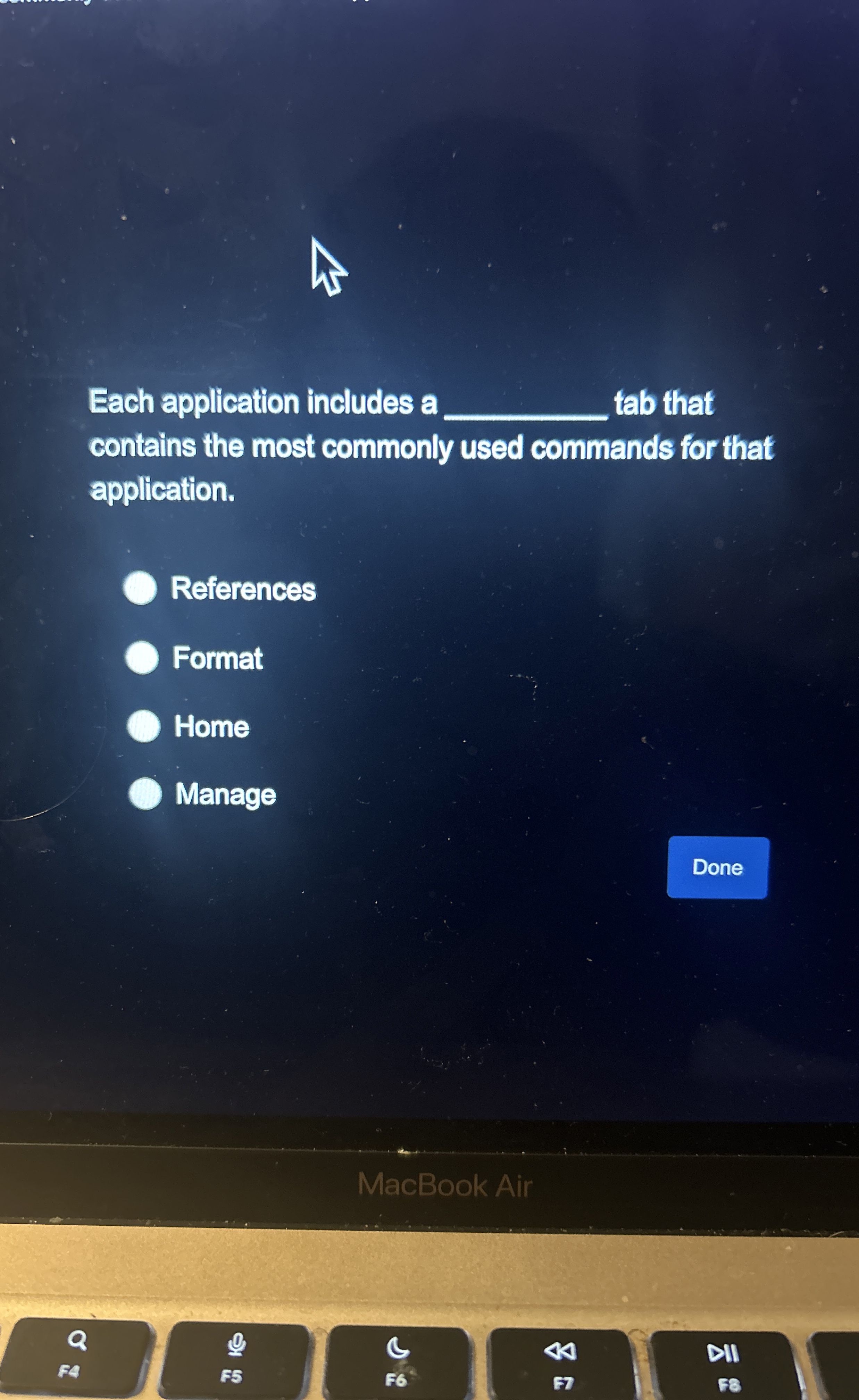 Each application includes a tab that contains the