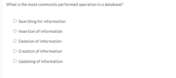 What is the most commonly performed operation in