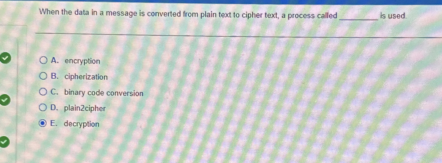 When the data in a message is converted from