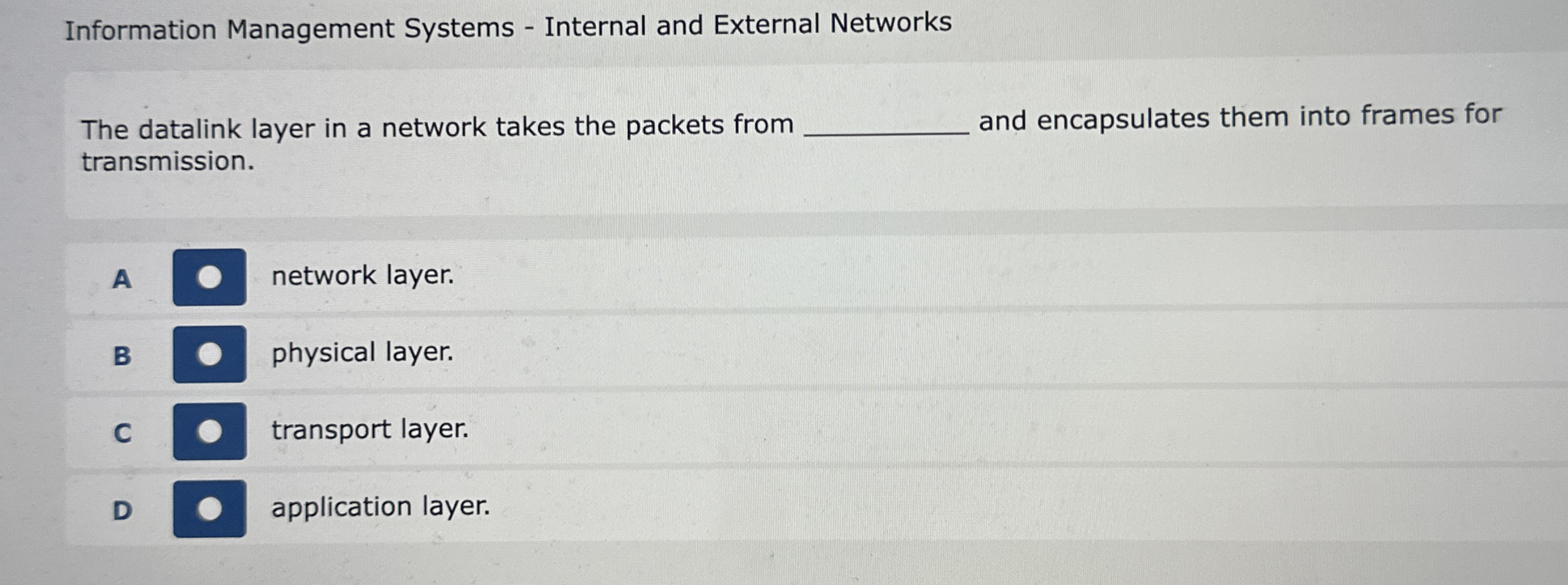 Information Management Systems - Internal and