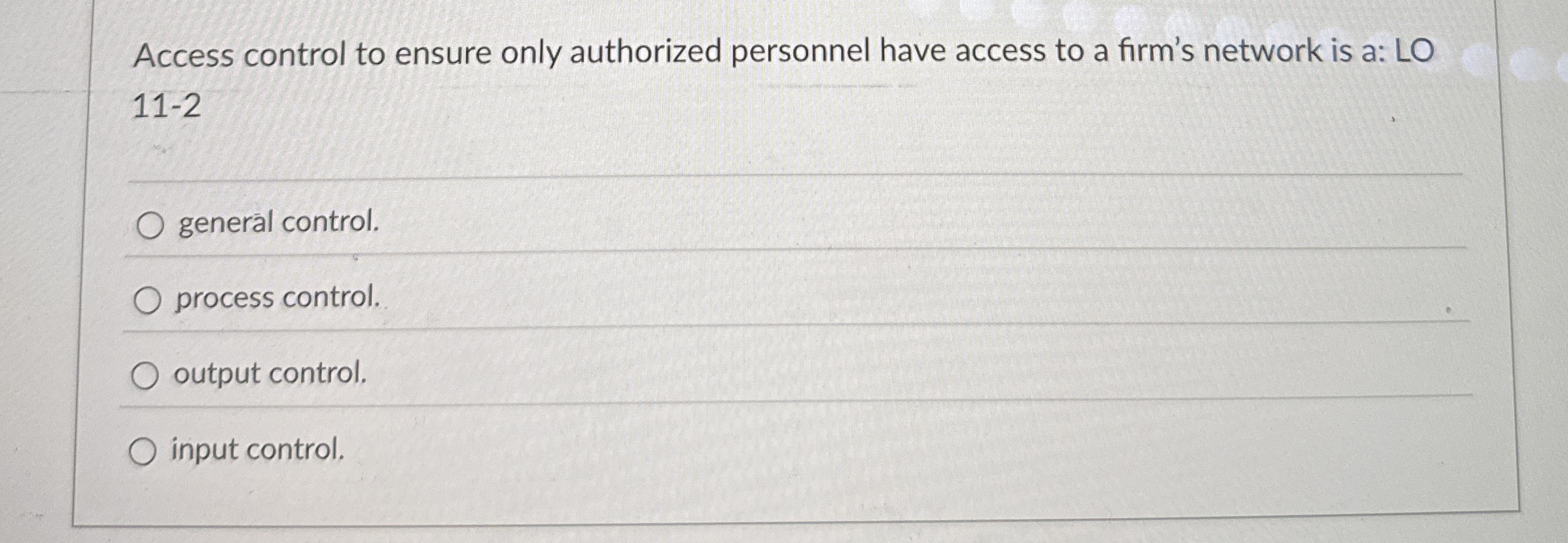 Access control to ensure only authorized