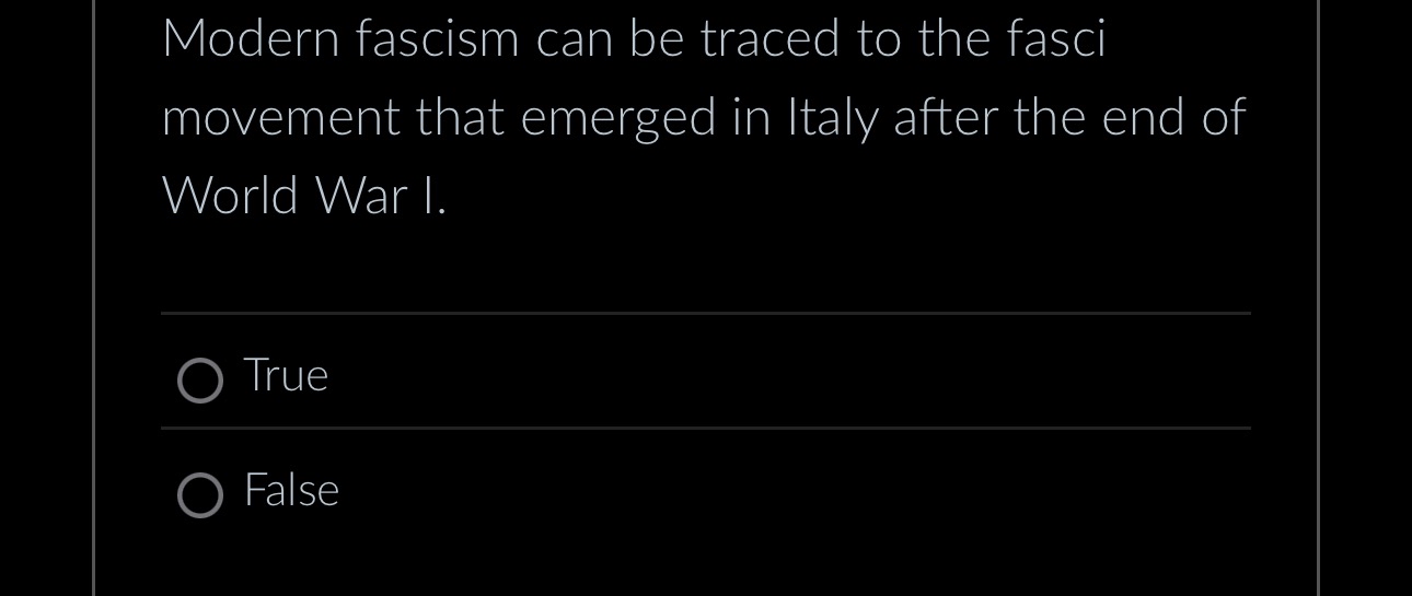 Modern fascism can be traced to the fasci