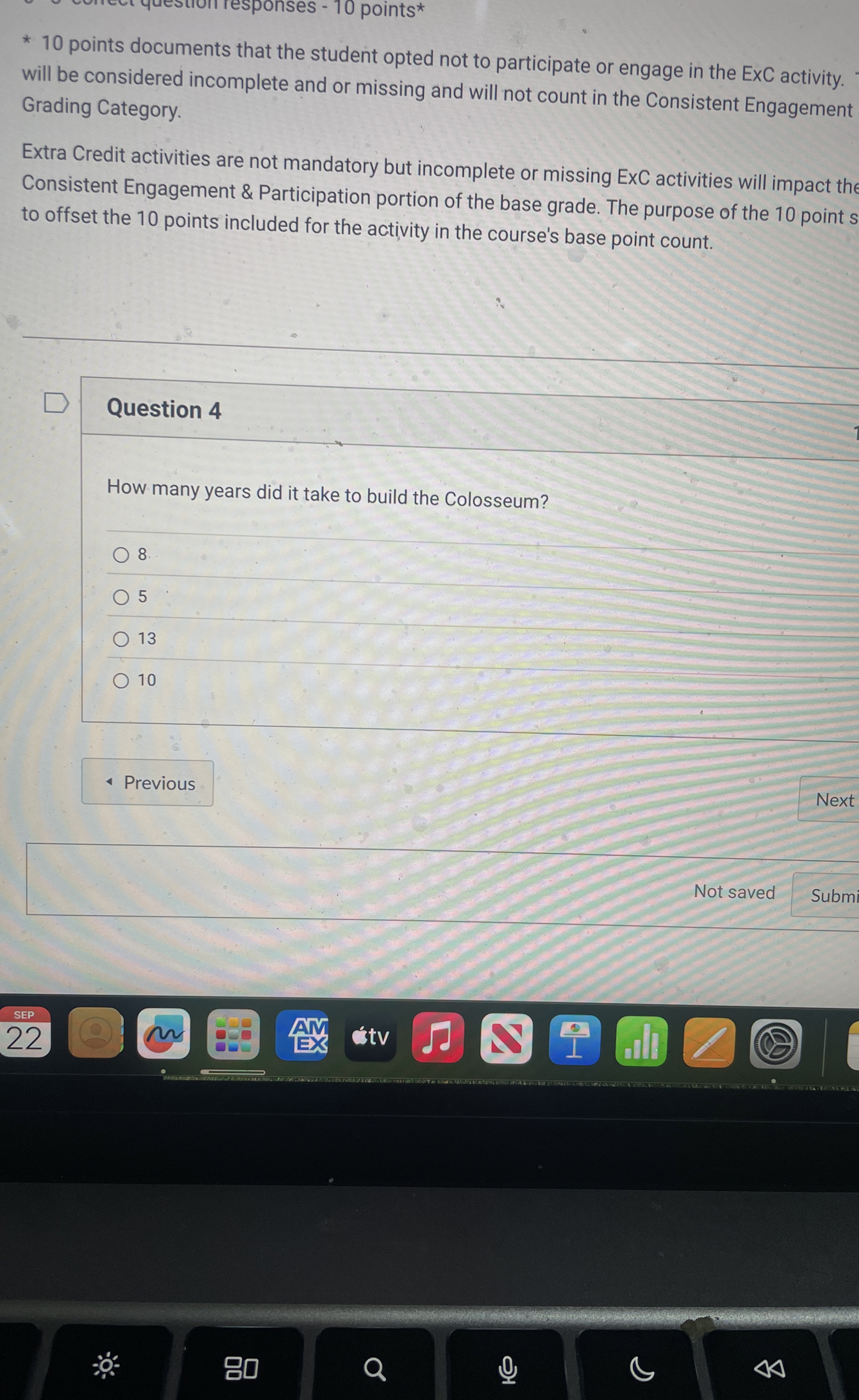 Question 4 How many years did it take to build