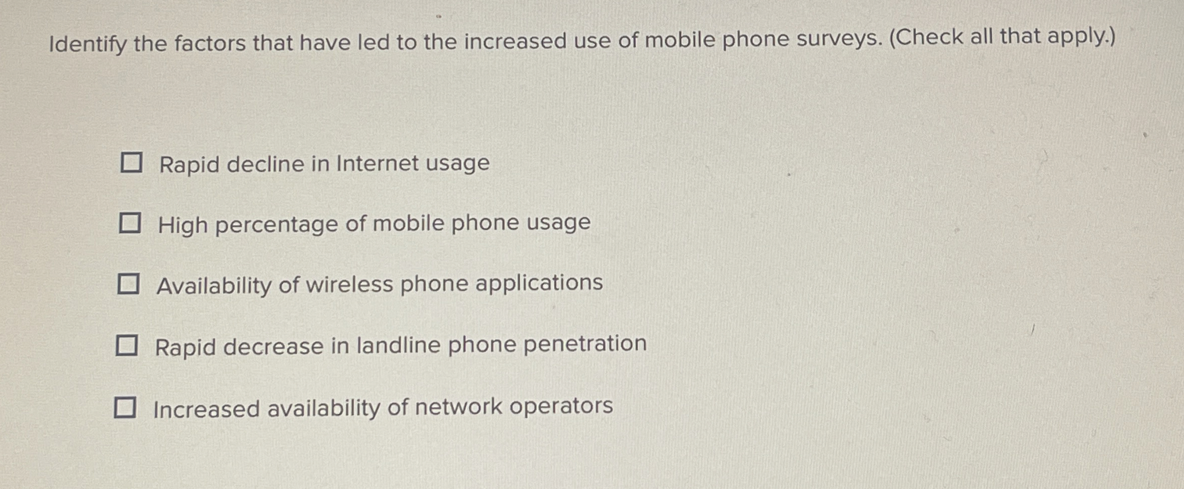 Identify the factors that have led to the
