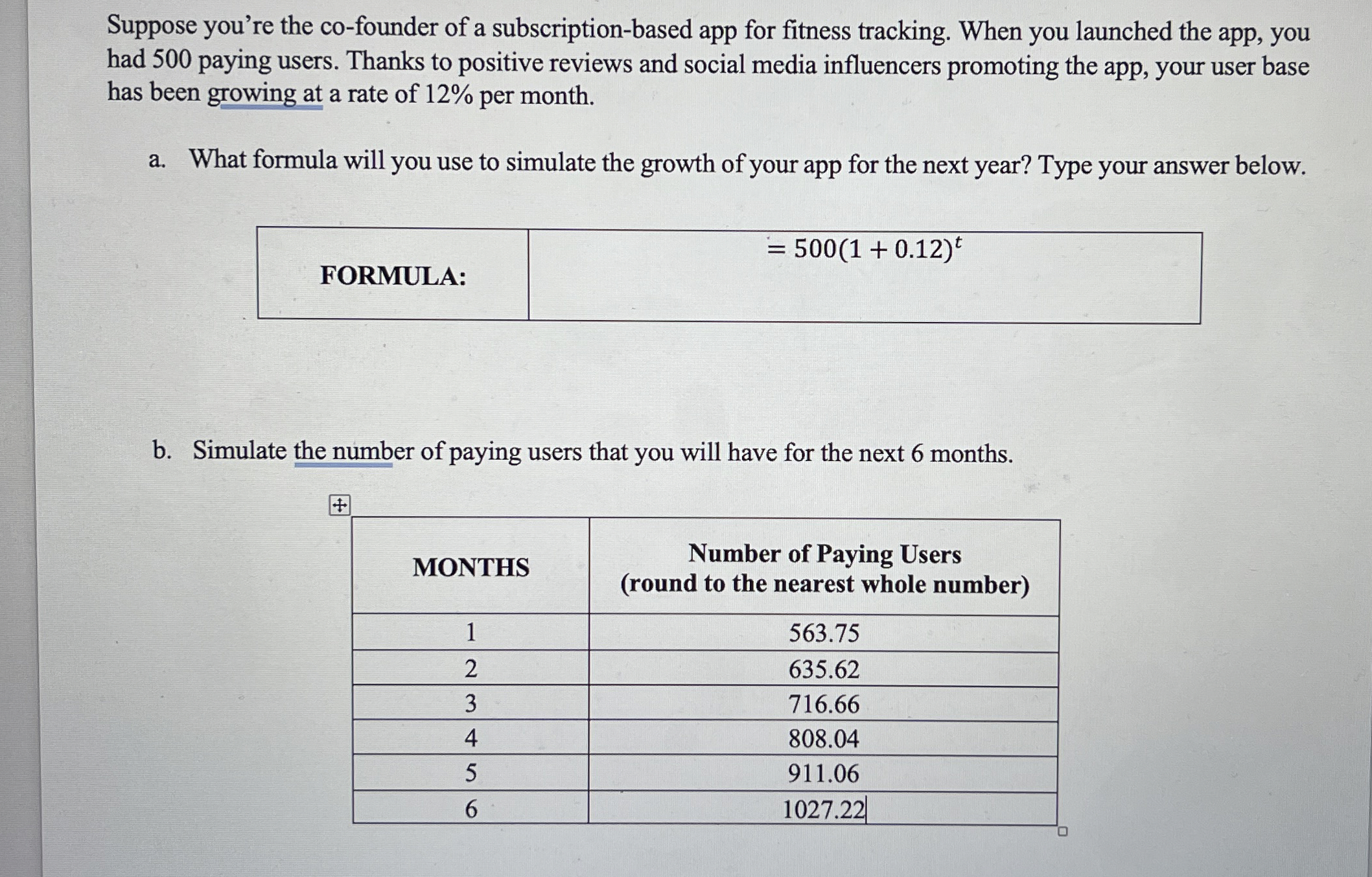 Suppose you're the co - founder of a subscription