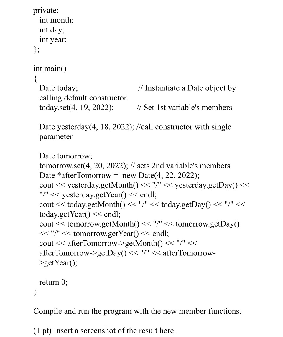 C + + \ \ Step 2 : Implement Member Functions Add