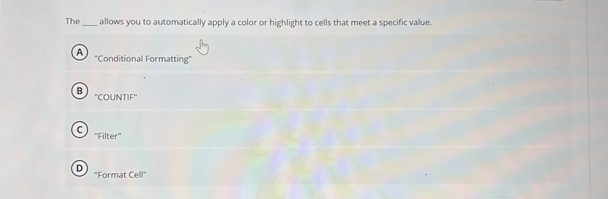 The q , allows you to automatically apply a color