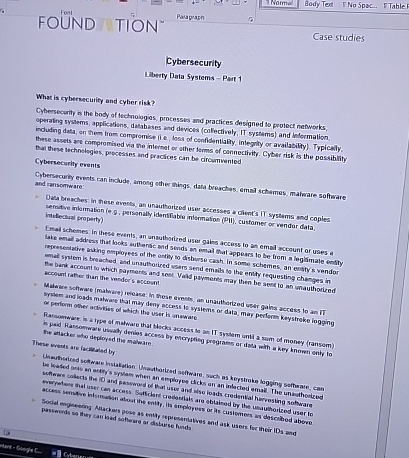 Case studies Cybersecurity Libenty Data Systems -