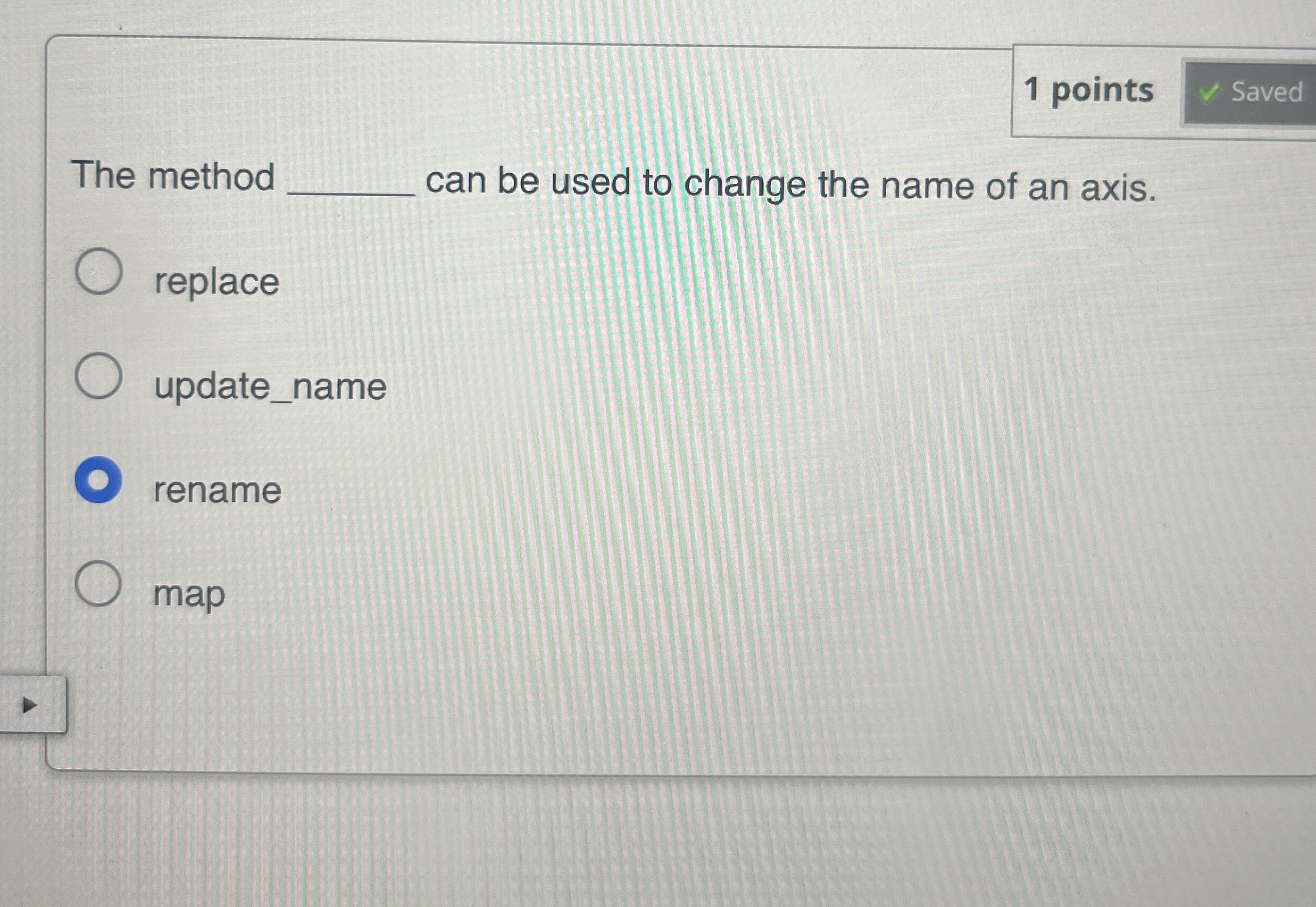1 points The method can be used to change the