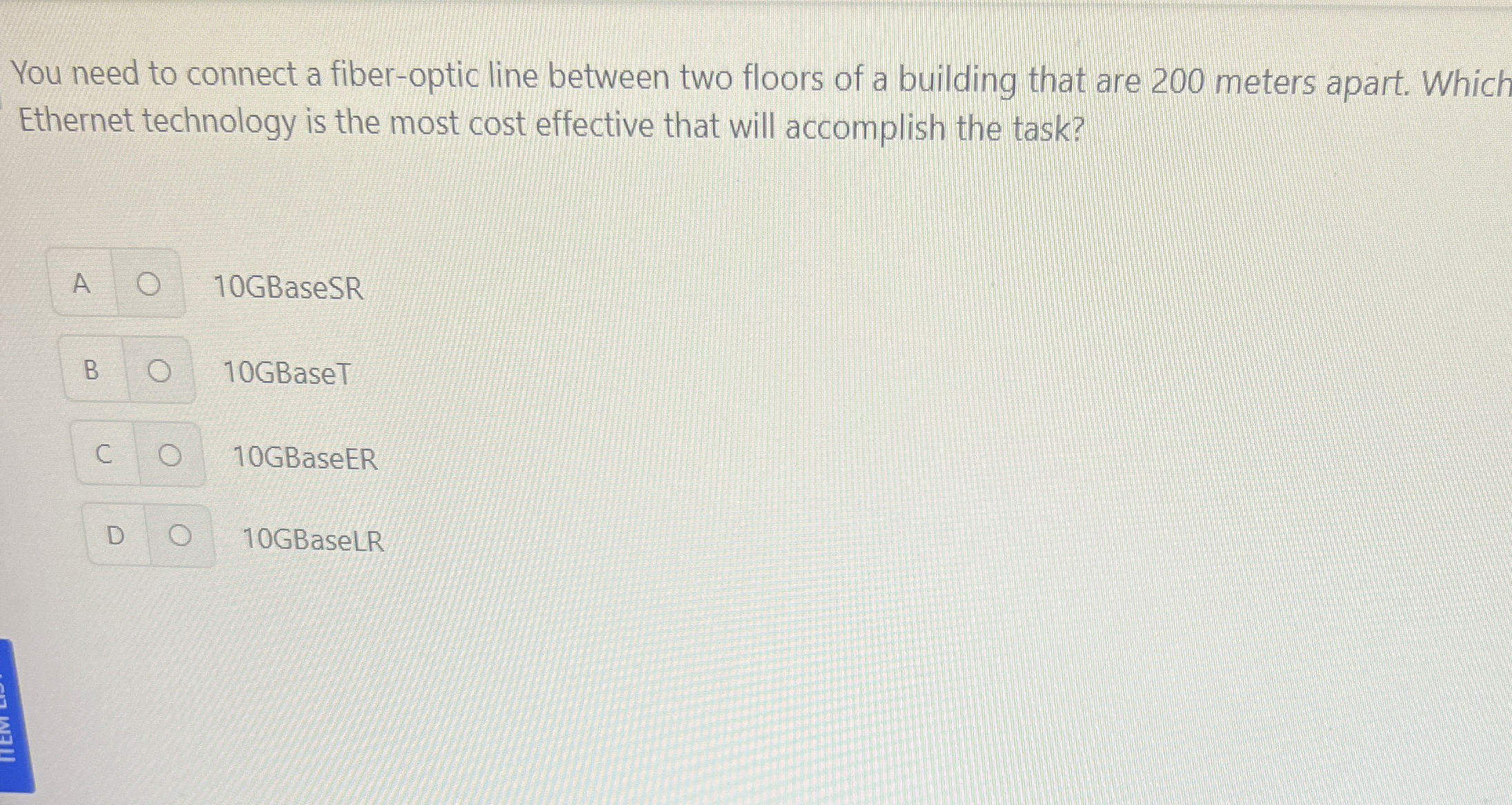 You need to connect a fiber - optic line between