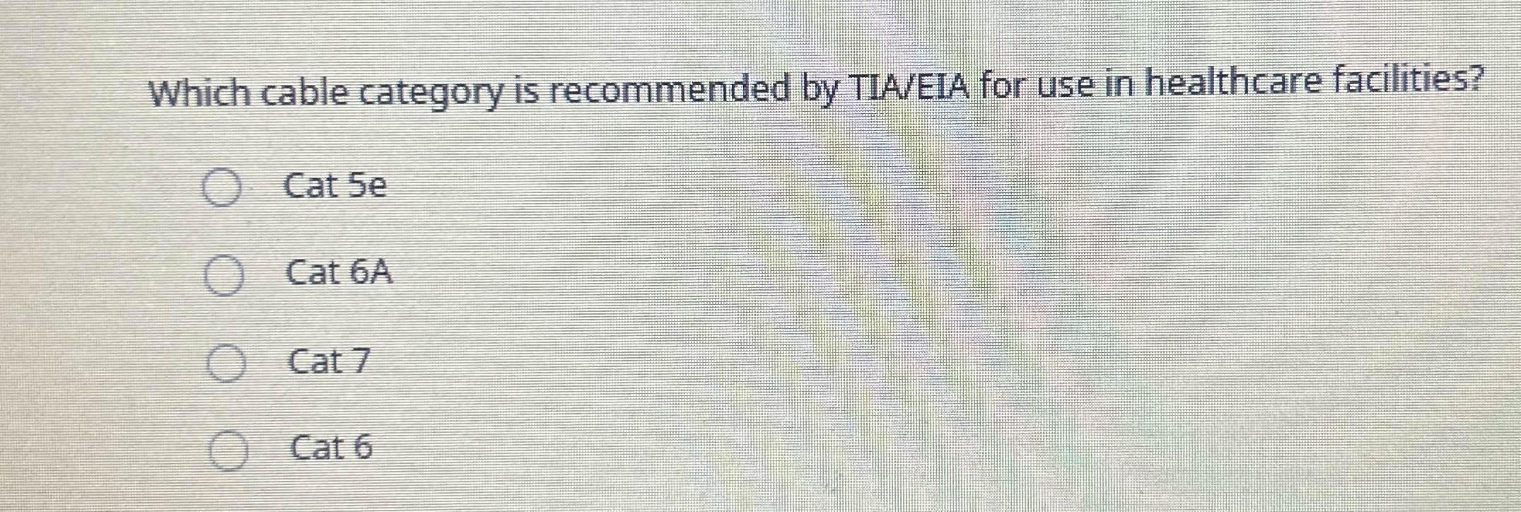 Which cable category is recommended by TIA / EIA
