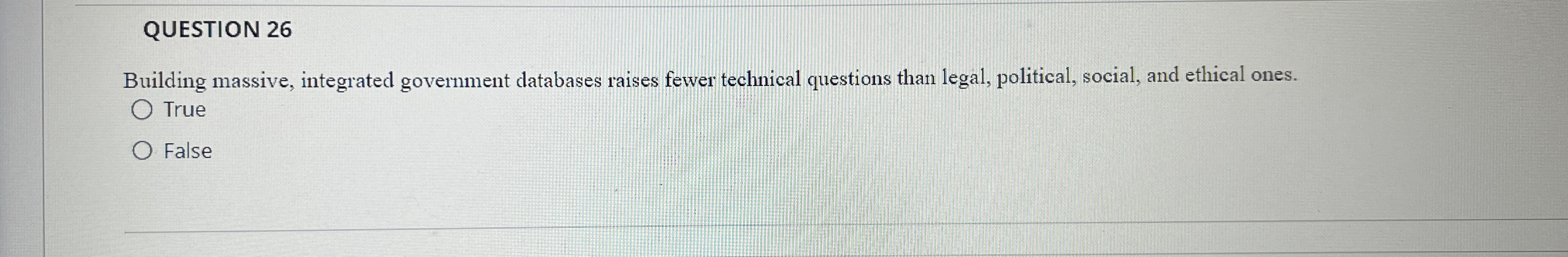QUESTION 2 6 Building massive, integrated