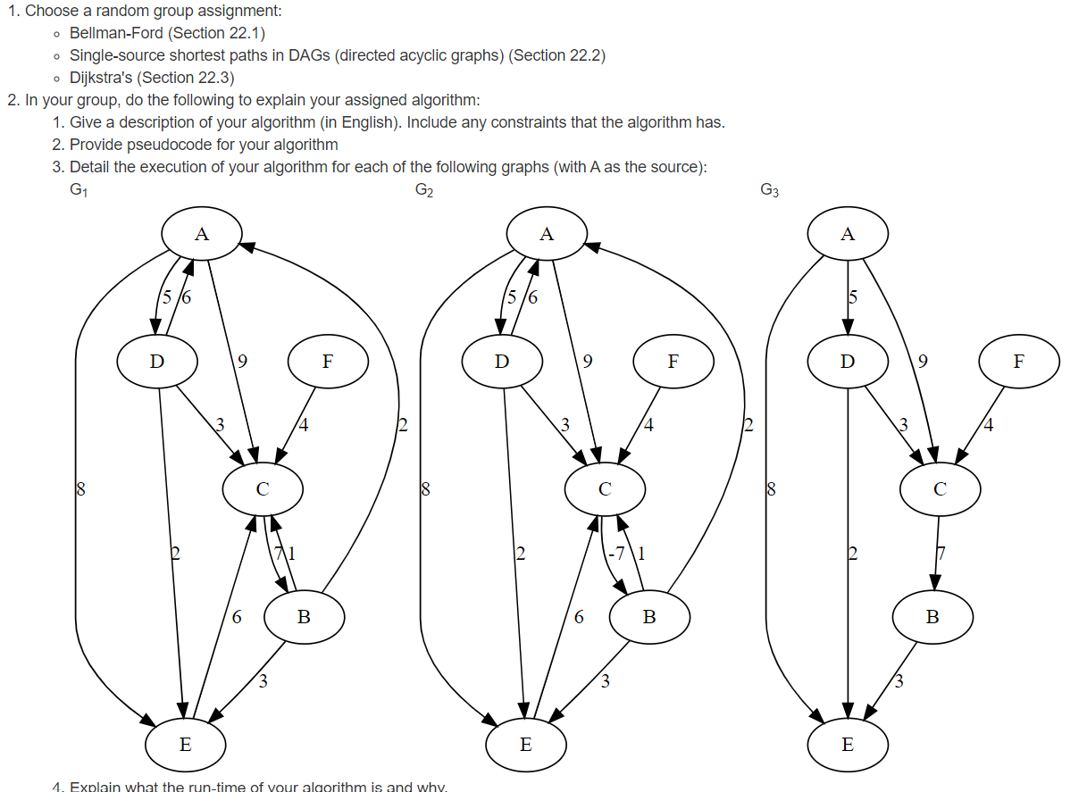 1 . Choose a random group assignment: - Bellman -
