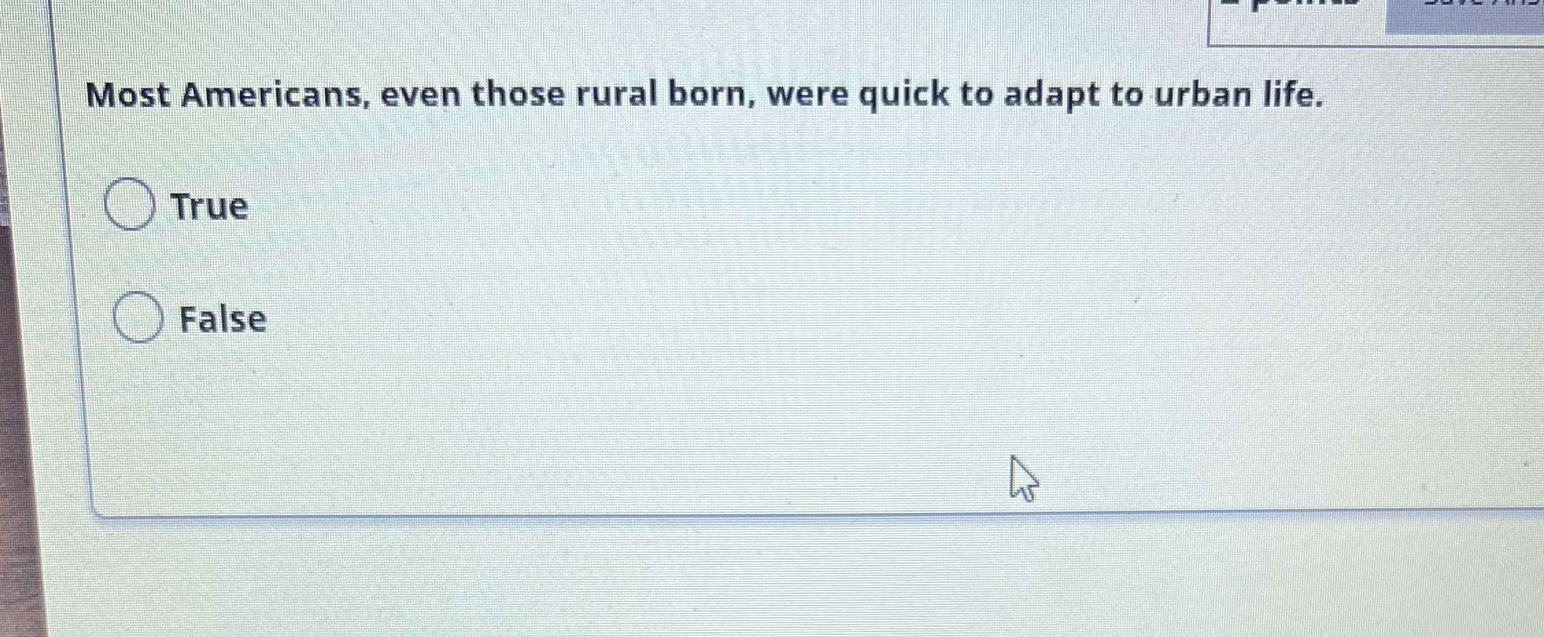 Most Americans, even those rural born, were quick
