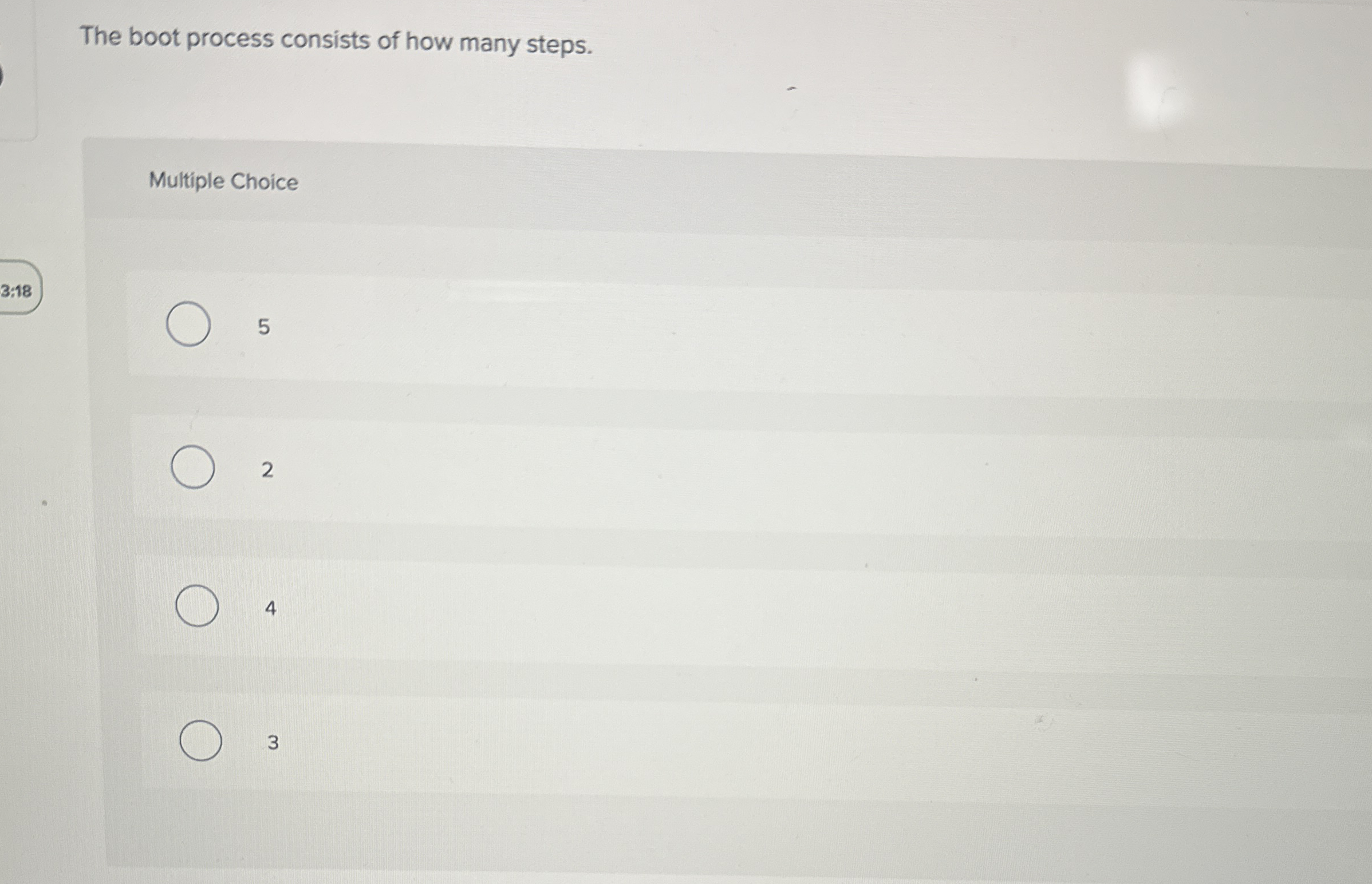 The boot process consists of how many steps.