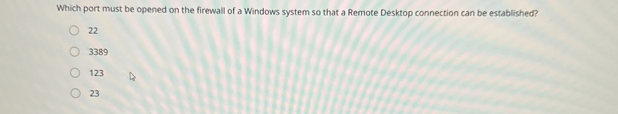 Which port must be opened on the firewall of a