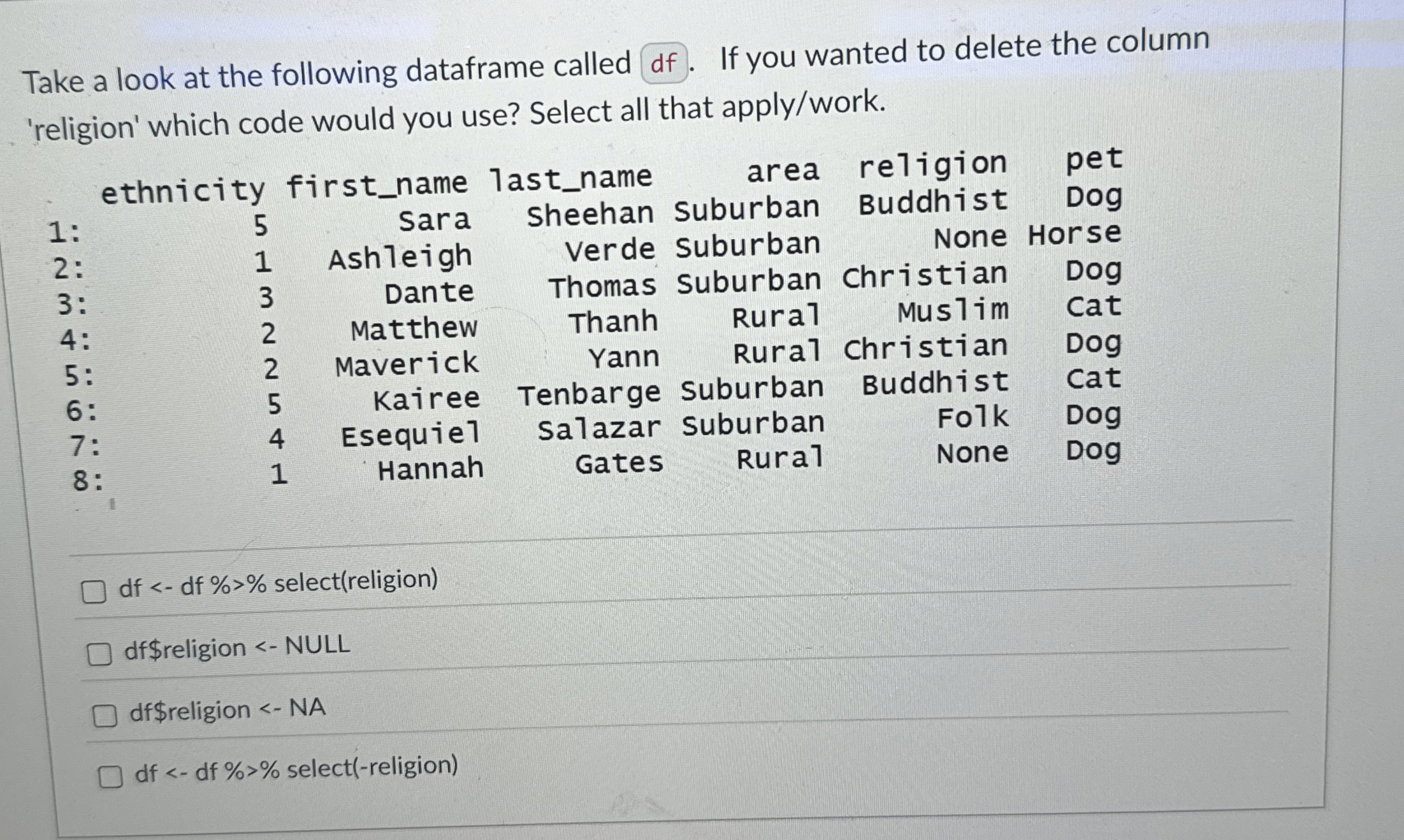 Take a look at the following dataframe called If