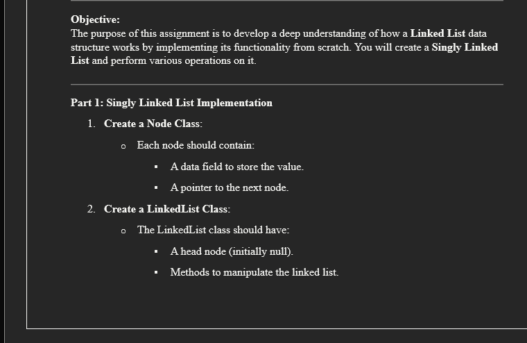 Objective: The purpose of this assignment is to