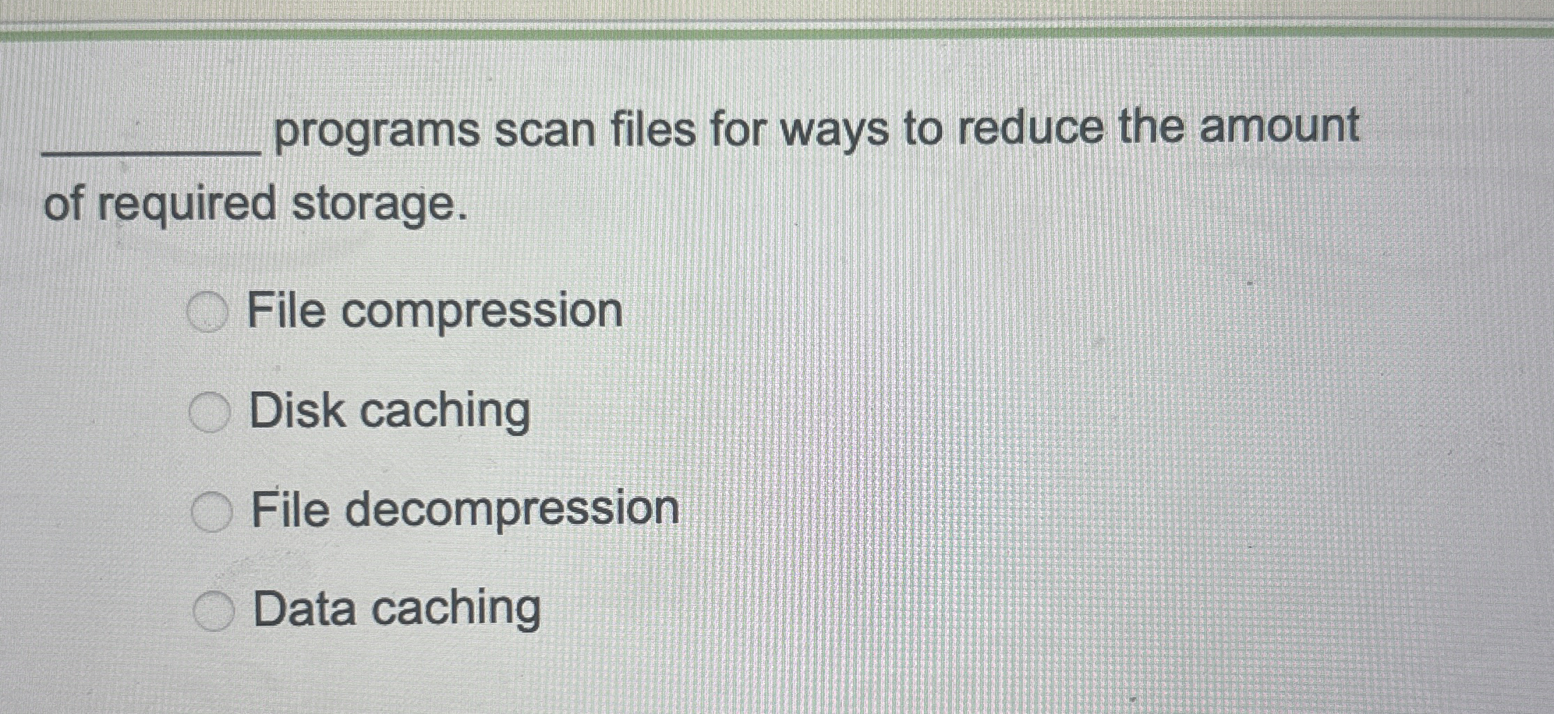 programs scan files for ways to reduce the amount