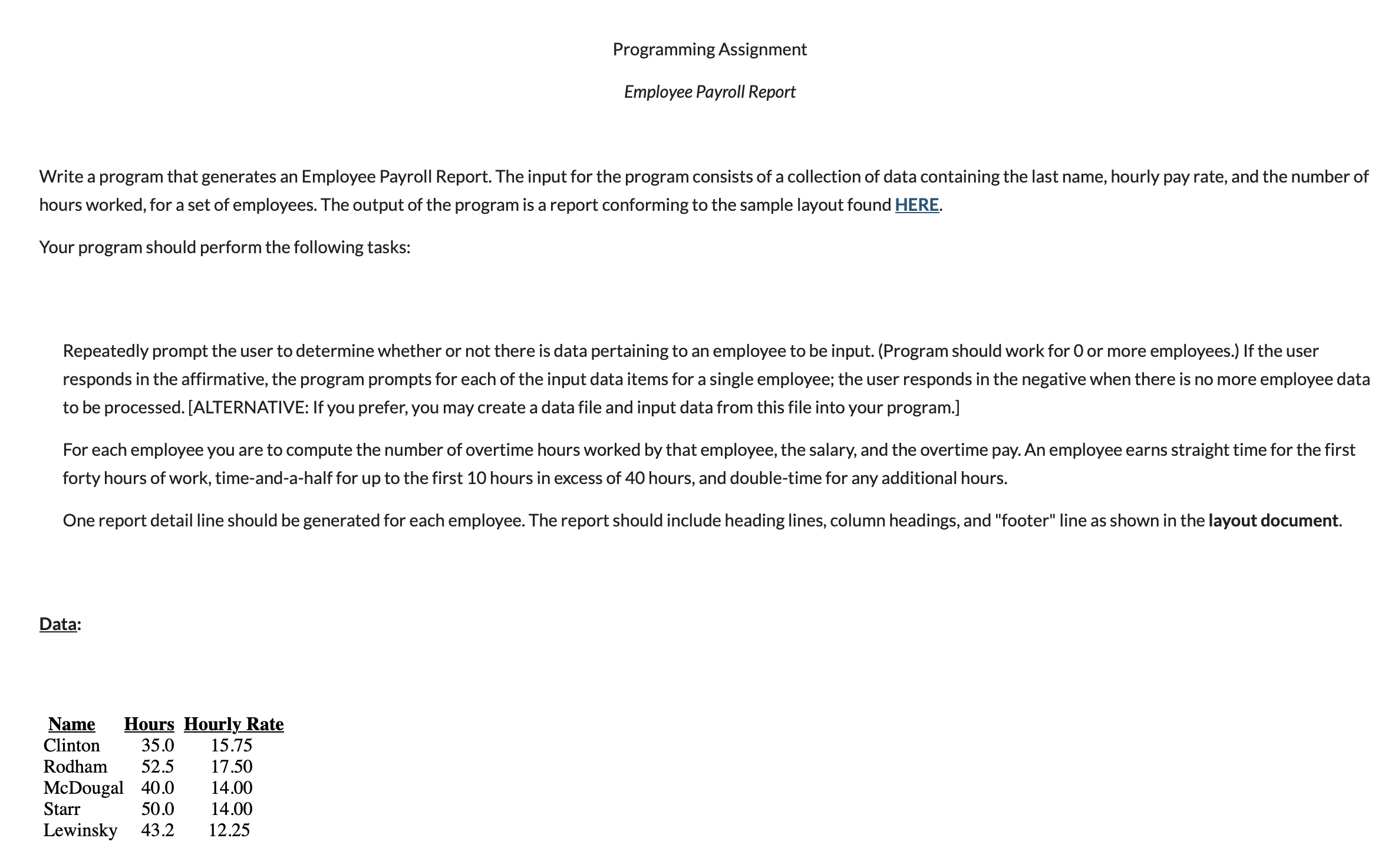 Write a program that generates an Employee