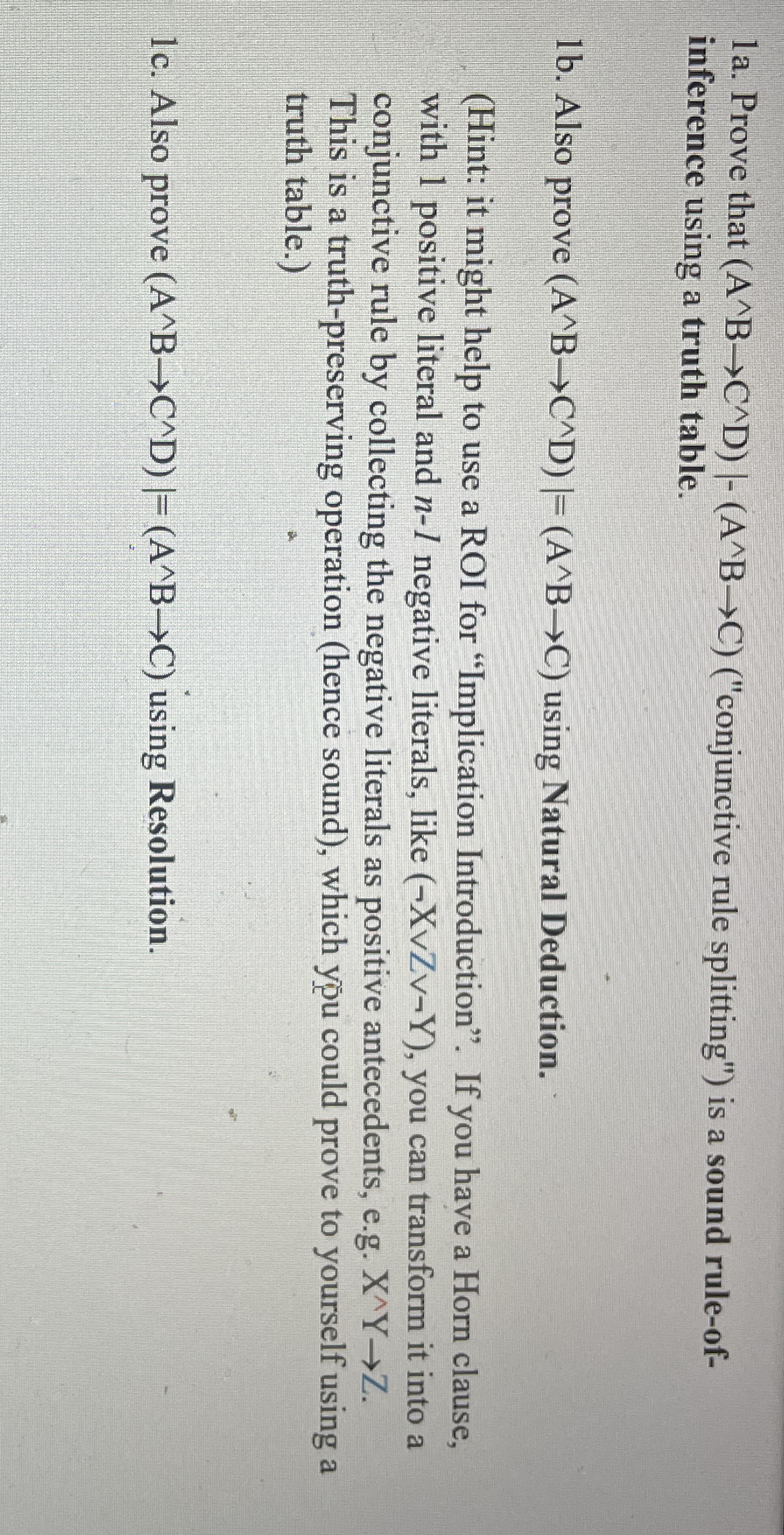 la . Prove that ( A B C D ) | - ( A B C ) | | ( "