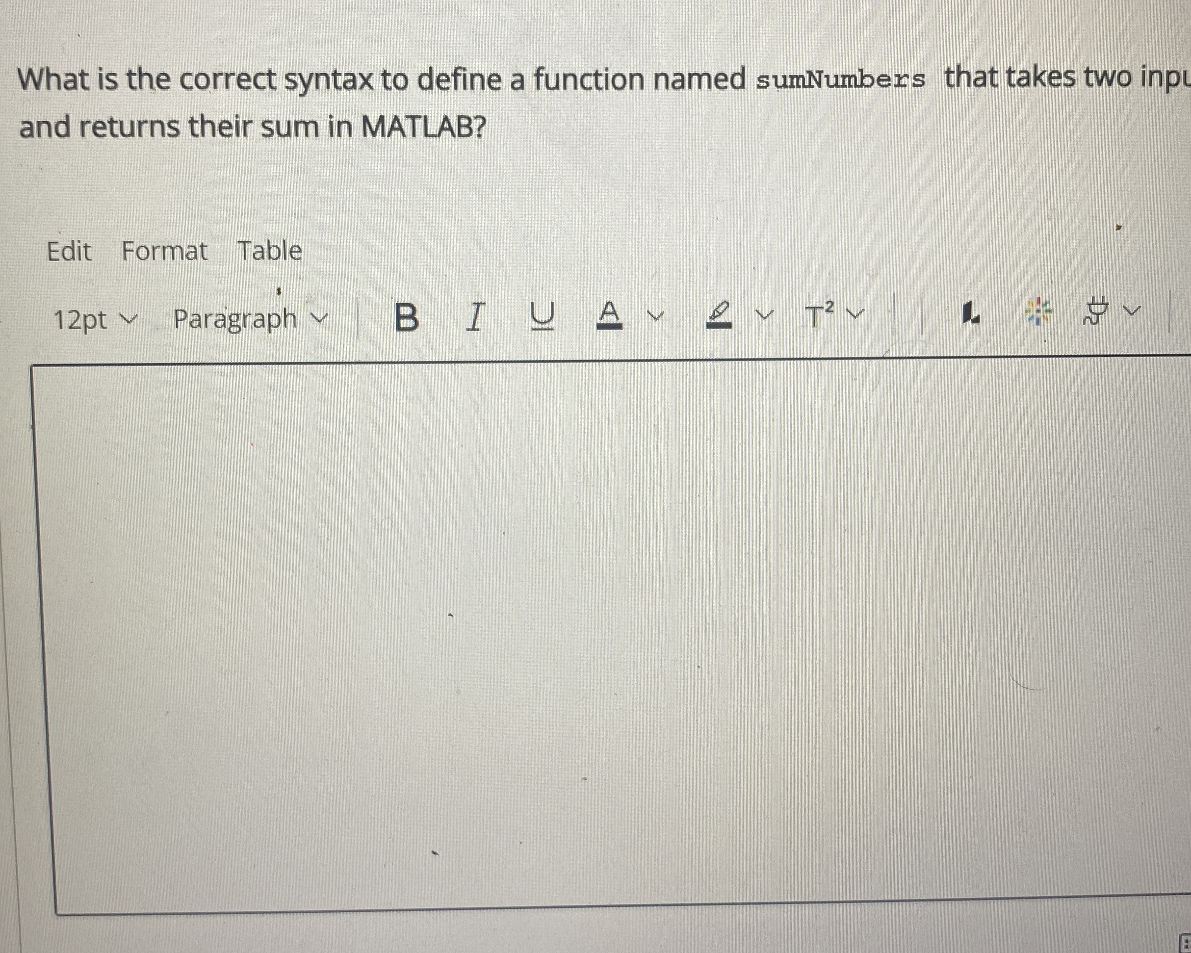 What is the correct syntax to define a function