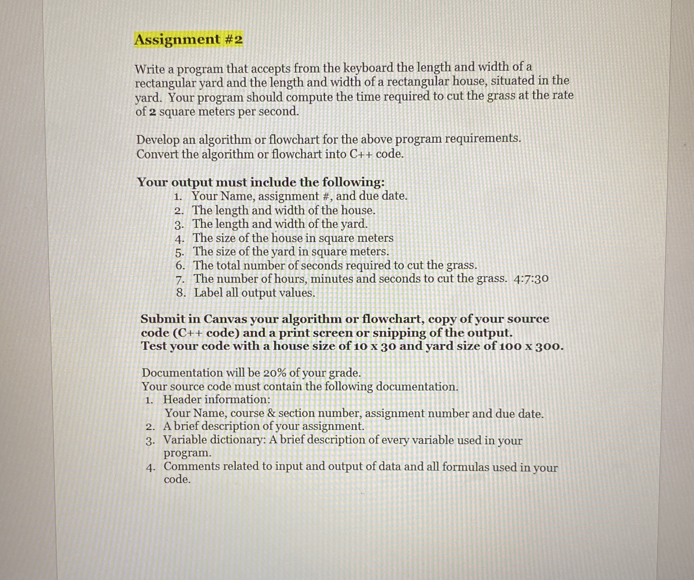 Assignment # 2 Write a program that accepts from