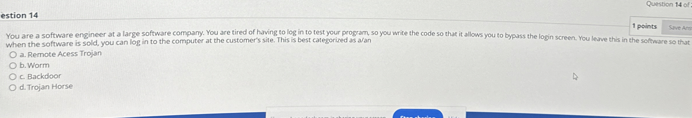 You are a software engineer at a large software