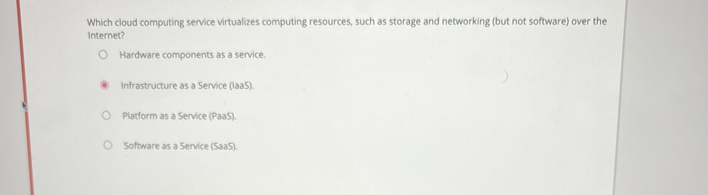 Which cloud computing service virtualizes