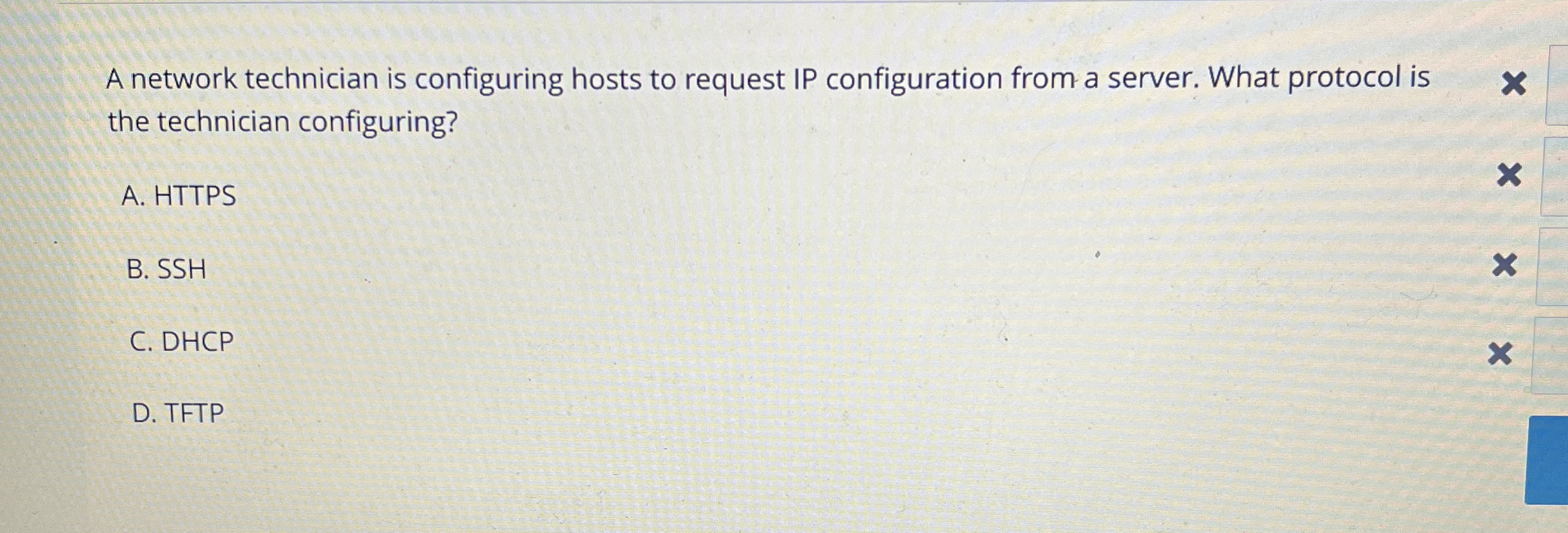 A network technician is configuring hosts to